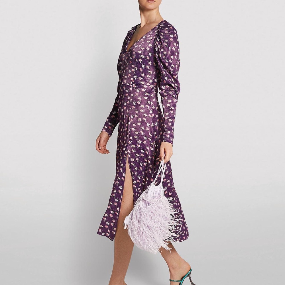 Rotate Birger Christensen Pansy Print Clair Dress 36 4 NWT - Picture 3 of 11